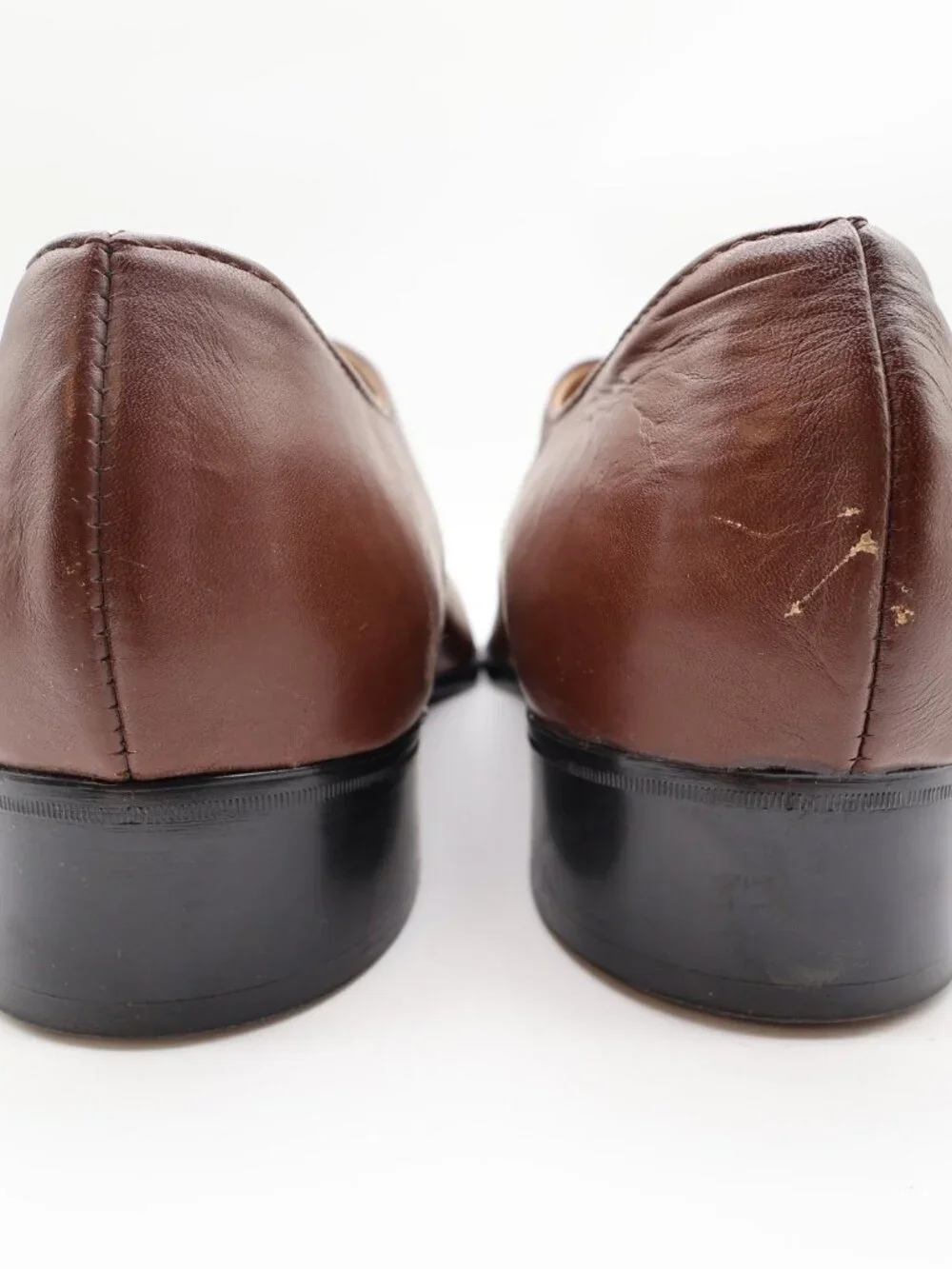 James Pepper Vintage 80s Derby Dress Shoes Mens 12 Brown Leather NOS